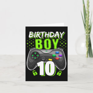 Junge 10 Videospiel-Controller Gamer 10. Geburtsta Karte