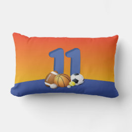 Junge 11. Geburtstag Sportbälle Lendenkissen