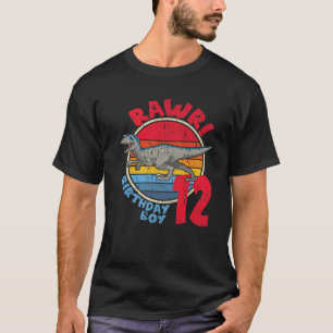 Junge 12. Geburtstag ich Rawr! Velociraptor I Fami T-Shirt
