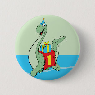 Junge, 1. Geburtstag Dinosaurier Button