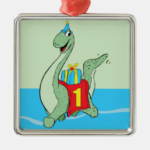 Junge, 1. Geburtstag Dinosaurier Ornament Aus Metall