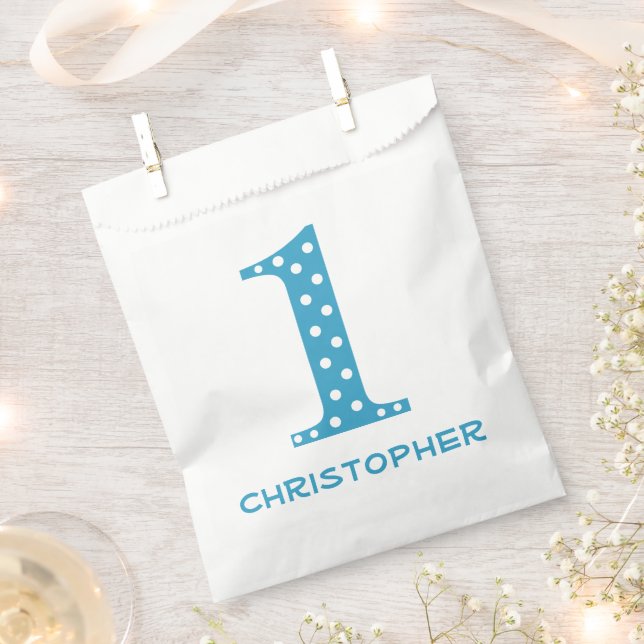 Junge 1. Geburtstag Geschenktütchen (Ausgeschnitten)