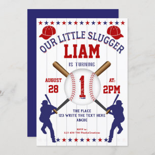 Junge 1. Geburtstag, Sport Geburtstag, Baseball Einladung