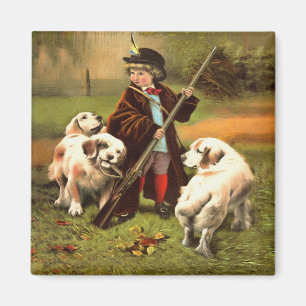 Junge 29a und Retriever Magnet