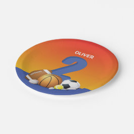 Junge 2. Geburtstag Sportbälle Pappteller