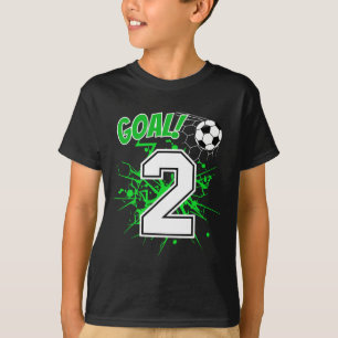 Junge 2 Jahre alt Kinder 2. Fußball-Geburtstag Ll T-Shirt