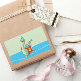 Junge, 3. Geburtstag Dinosaurier Rechteckiger Aufkleber