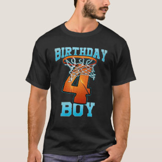 Junge 4 Jahre Alte Geschenke 5. Geburtstag Basketb T-Shirt