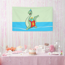 Junge, 5. Geburtstag Dinosaurier Banner
