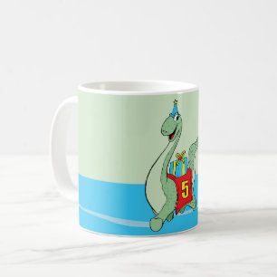 Junge, 5. Geburtstag Dinosaurier Kaffeetasse