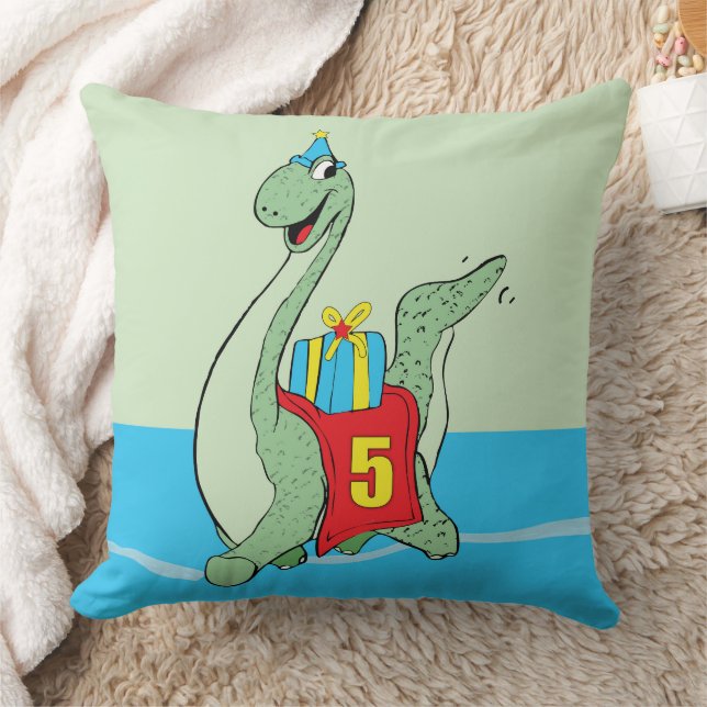 Junge, 5. Geburtstag Dinosaurier Kissen (Decke)