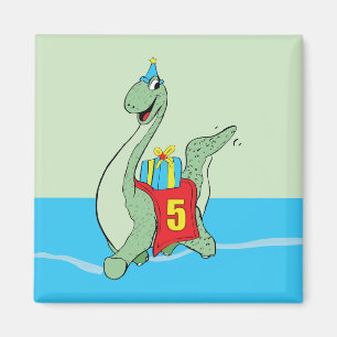 Junge, 5. Geburtstag Dinosaurier Magnet