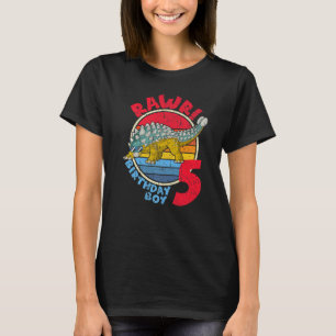 Junge 5. Geburtstag ich Rawr! Ankylosaurus I Famil T-Shirt
