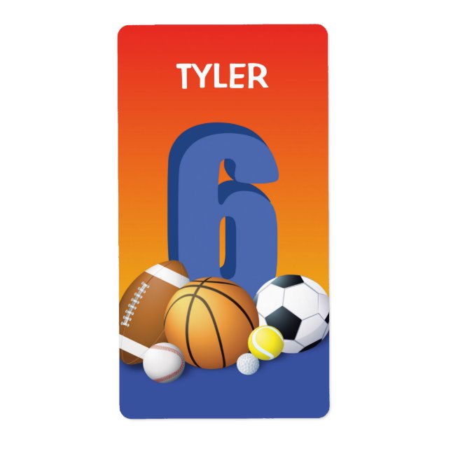 Junge 6. Geburtstag Sportbälle (Vorne)