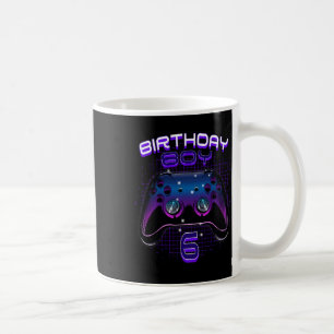 Junge 6 Video Game Controller Gamer 6. Geburtstag  Kaffeetasse