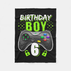 Junge 6 Videospiel-Controller Gamer 6. Geburtstag Fleecedecke