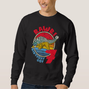 Junge 7. Geburtstag I Rawr! Ankylosaurus I Family Sweatshirt