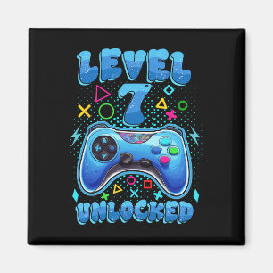 Junge 7. Geburtstagsstufe 7 Entsperrte Video Gamer Magnet