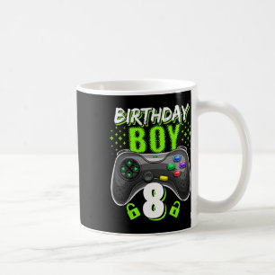 Junge 8 Videospiel-Controller Gamer 8. Geburtstag  Kaffeetasse