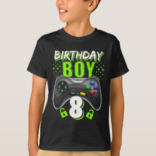 Junge 8 Videospiel-Controller Gamer 8. Geburtstag  T-Shirt