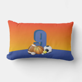 Junge 9. Geburtstag Sportbälle Lendenkissen