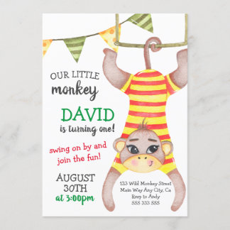 Junge Affe Erstgeburt Wild Ein Zirkus Affe Einladung