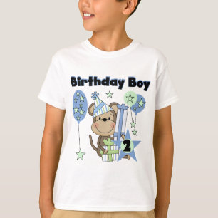 Junge Affe mit Geschenken 2. Geburtstagsgeschenke T-Shirt