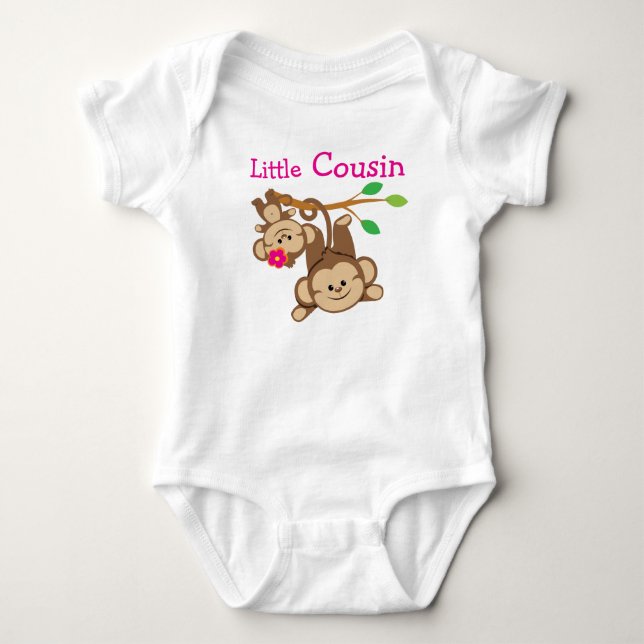Junge, Affen Kleiner Cousin Baby Strampler (Vorderseite)