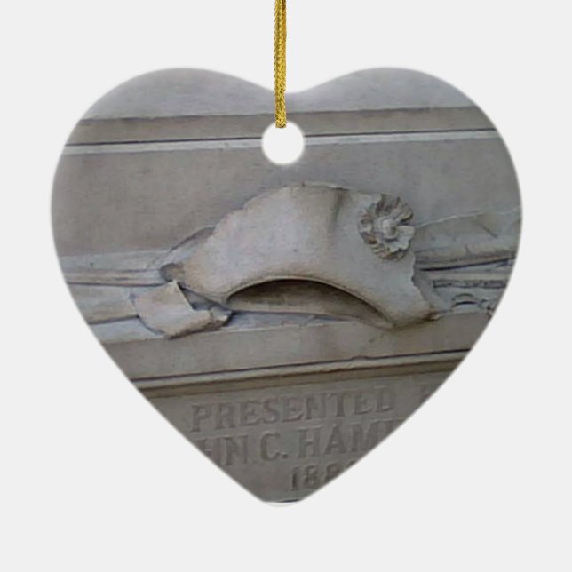 Junge Alexander Hamilton-Verzierung Keramik Ornament (Hinten)
