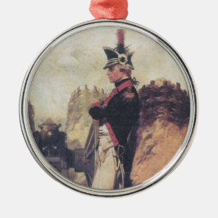 Junge Alexander Hamilton-Verzierung Silbernes Ornament