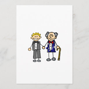 Junge Alte Gays Hochzeit Einladung