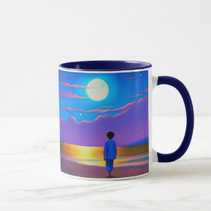 Junge am Strand, Gazan am Mond Tasse