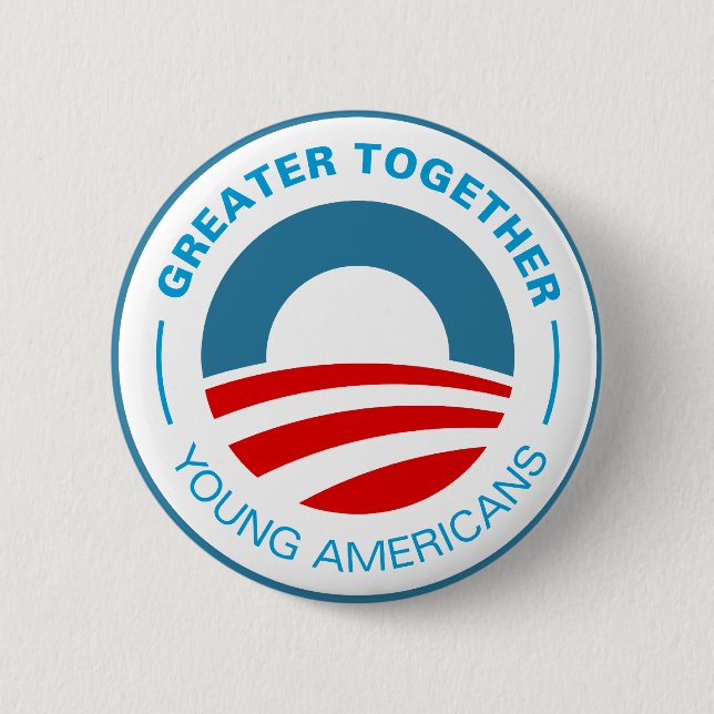 Junge Amerikaner für Obama Button (Vorderseite)