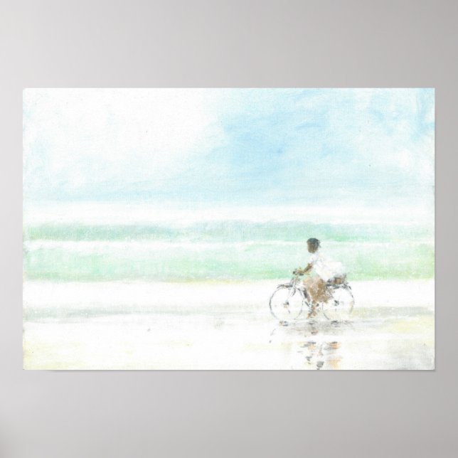 Junge auf dem Fahrrad Poster (Vorne)