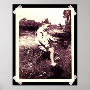 JUNGE AUF DEM FAHRRAD POSTER