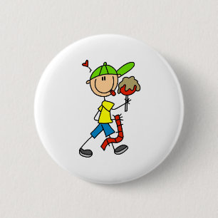 Junge auf dem Karneval Button