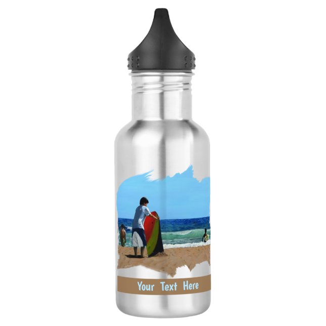 Junge auf dem Strand Stainless Steel Water Flasche Edelstahlflasche (Links)