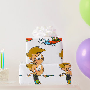 Junge auf einem Wakeboard Geschenkpapier