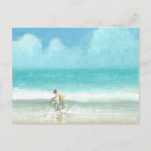 Junge auf Fahrrad 3 Postkarte