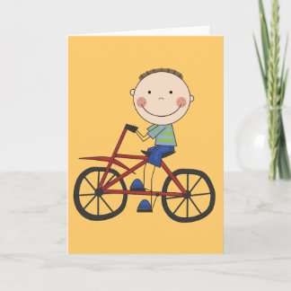 Junge auf Fahrrad Tshirts und Geschenke Karte