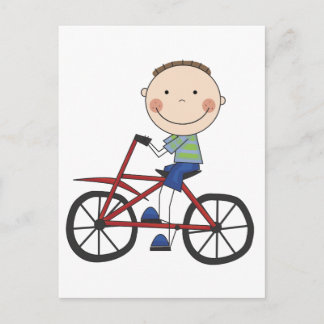 Junge auf Fahrrad Tshirts und Geschenke Postkarte
