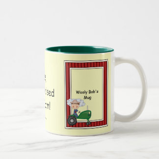 Junge auf grünem Traktor - HofBarnyard - Kinder Zweifarbige Tasse