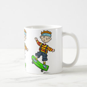 Junge auf Skateboard Tasse