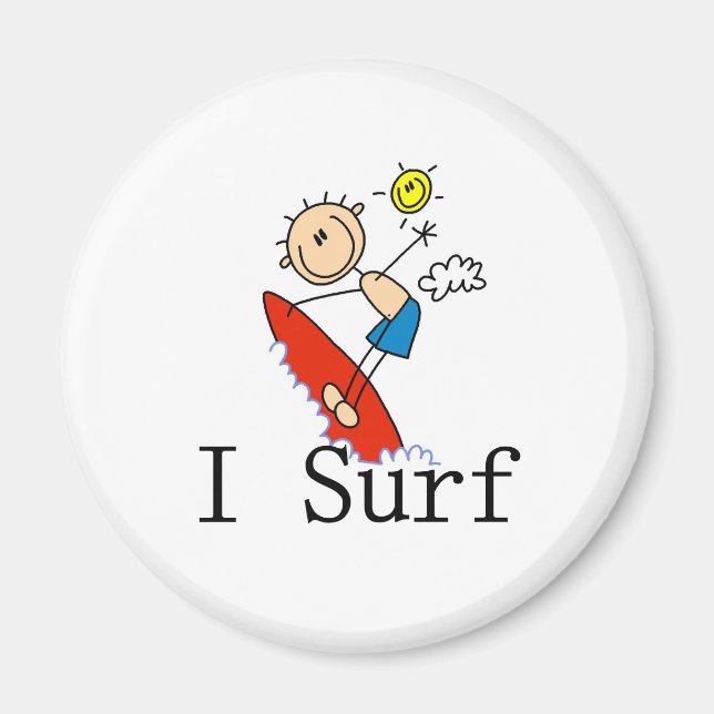 Junge auf Surfbrett  Magnet (Vorne)