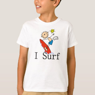 Junge auf Surfbrett T-Shirt