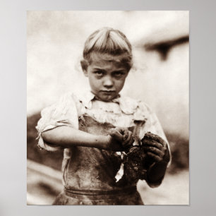 Junge Auster Shucker - Lewis Hine - 1913 Poster