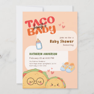 Junge Avocado Pastell-Taco-Baby-Party-Einladung Einladung
