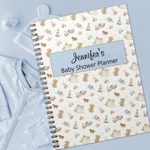 Junge Baby Shower Planer - Andenken Vintage Spielz Notizblock