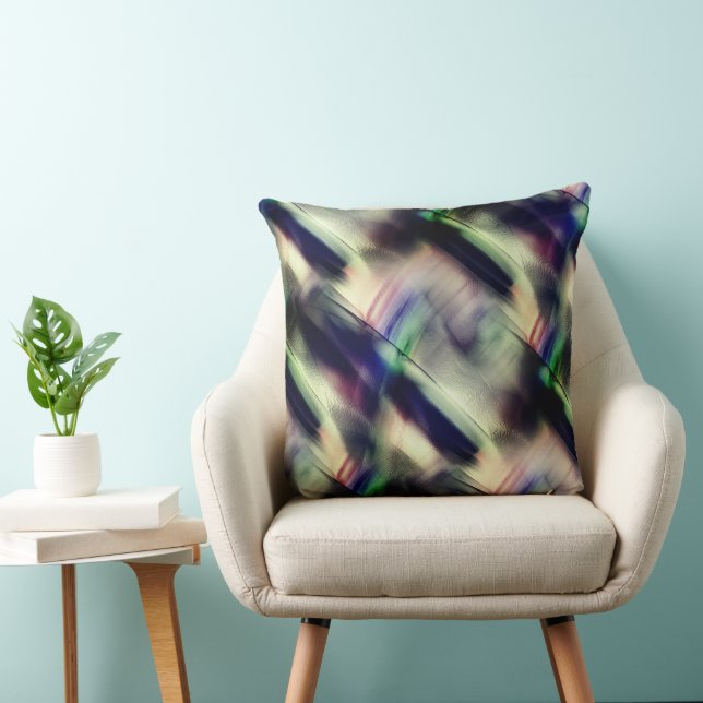 Junge Bambustextur in grün und schwarz poliert Kissen (Stuhl )