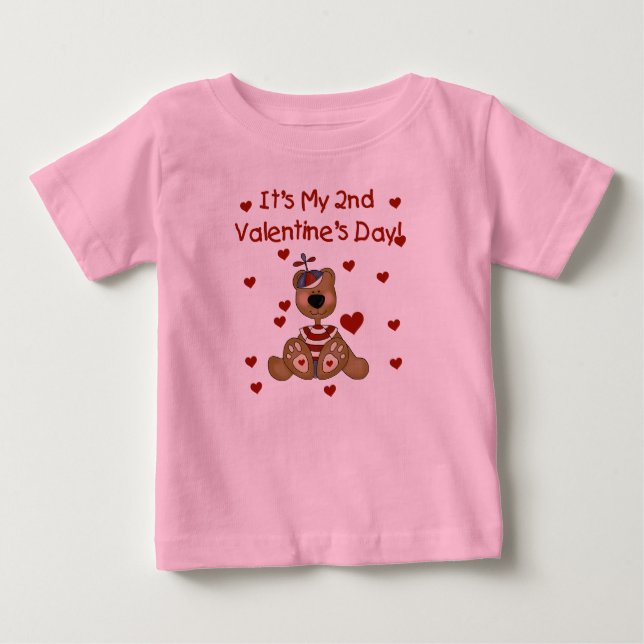 Junge Bären 2. Valentinstag Baby T-shirt (Vorderseite)